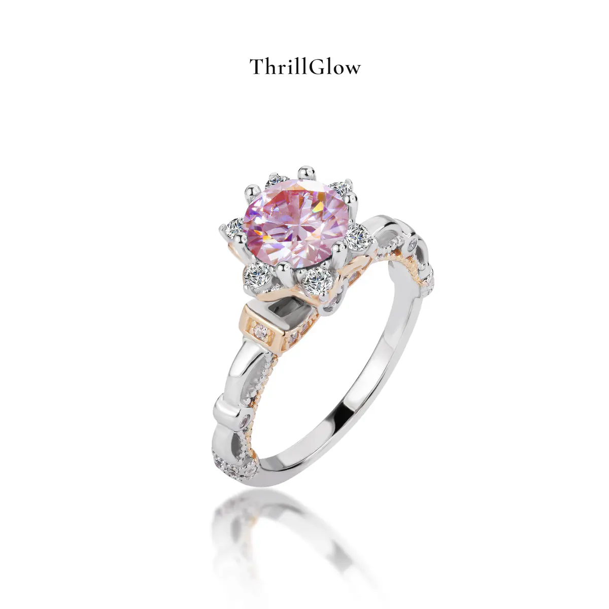 【#161 ThrillGlow】925 Sterling Silver Moissanite Rings
