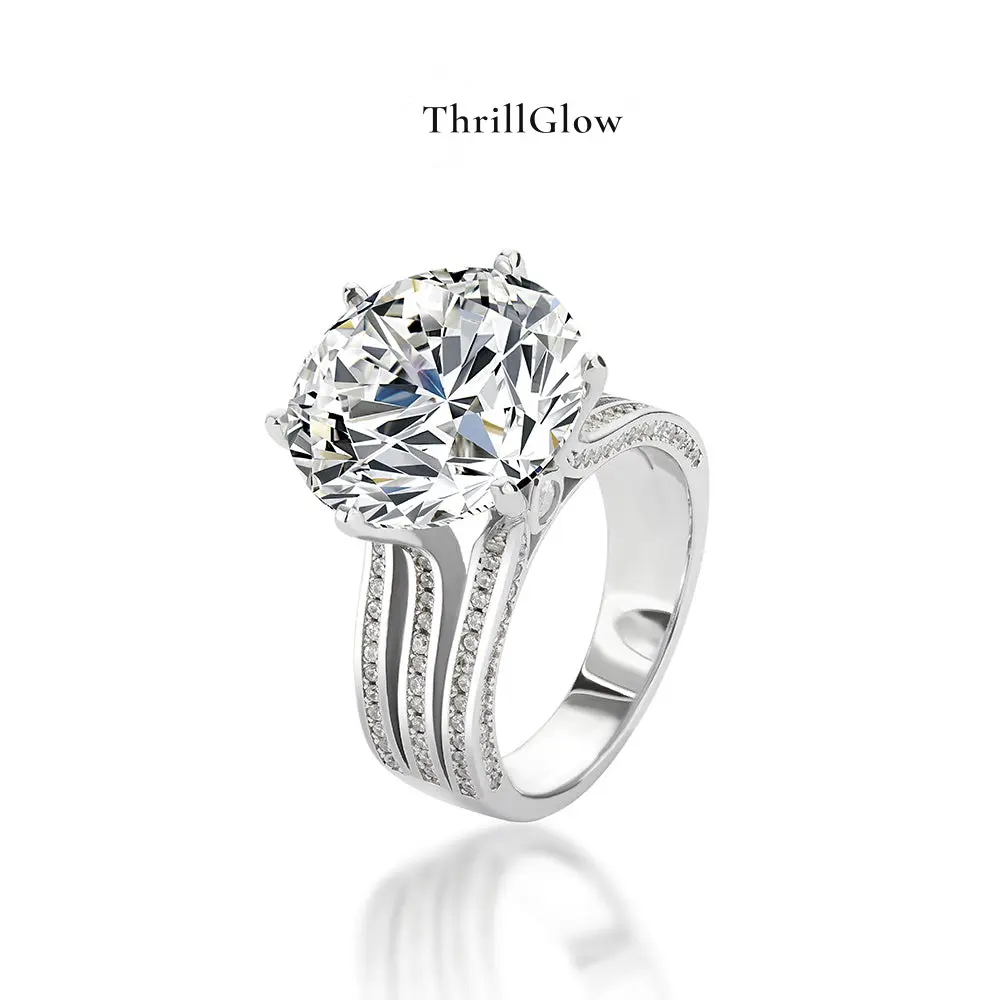 【#192 ThrillGlow】925 Sterling Silver Moissanite Rings 10CT