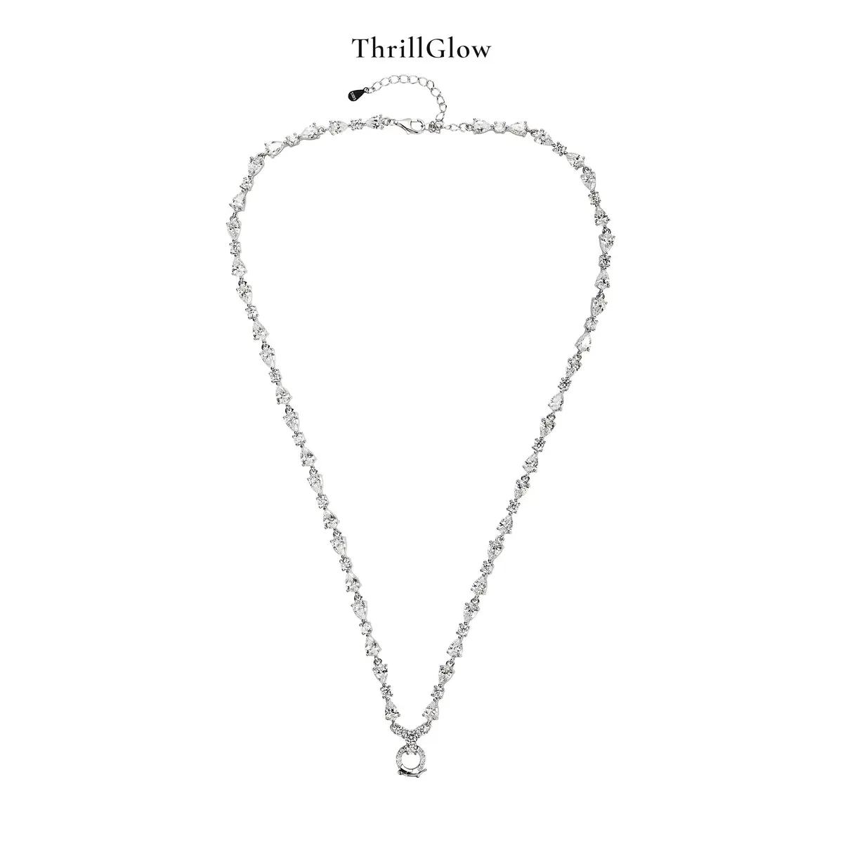 【#160 ThrillGlow】925 Sterling Silver Moissanite Necklace