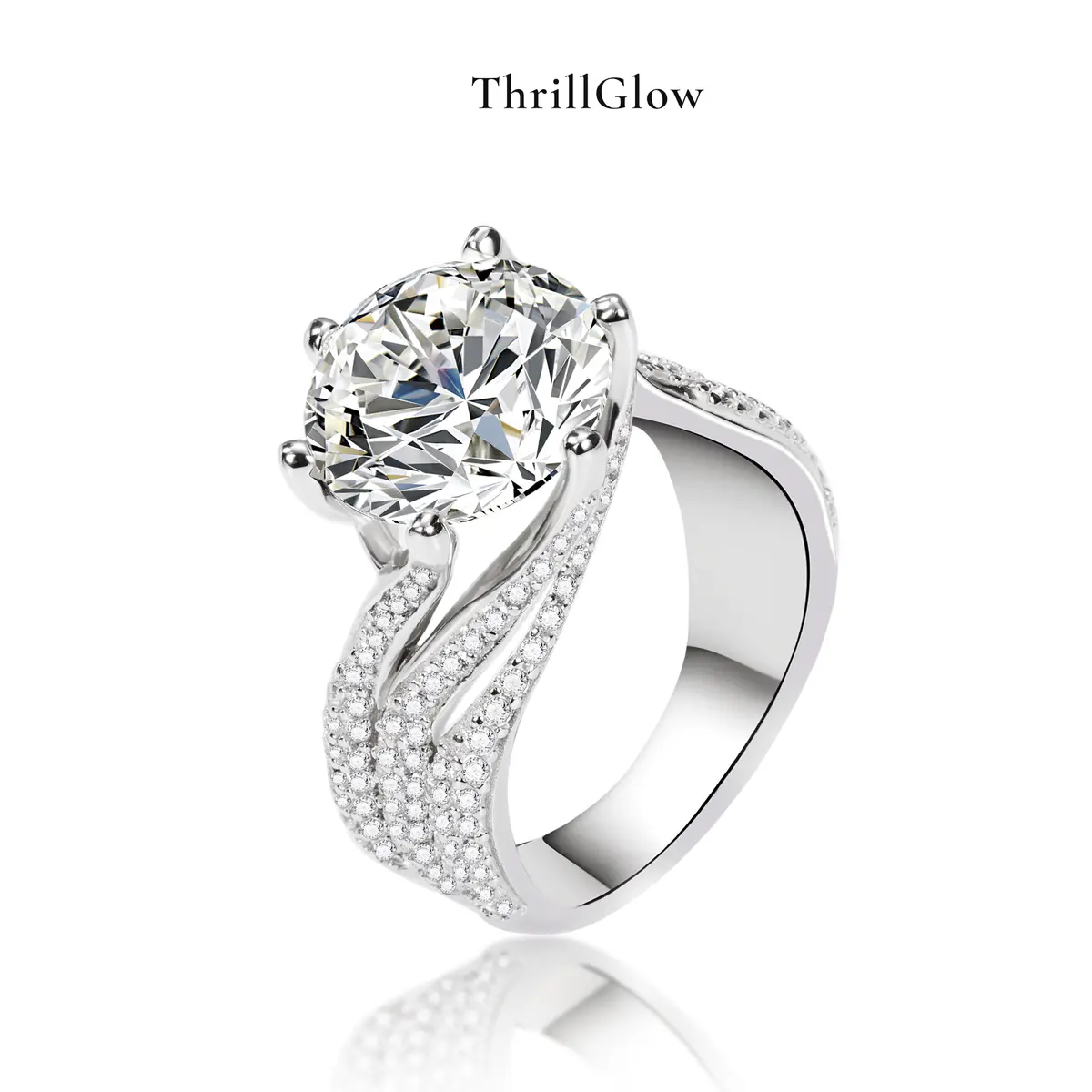 【#5 ThrillGlow】925 Sterling Silver Moissanite Rings