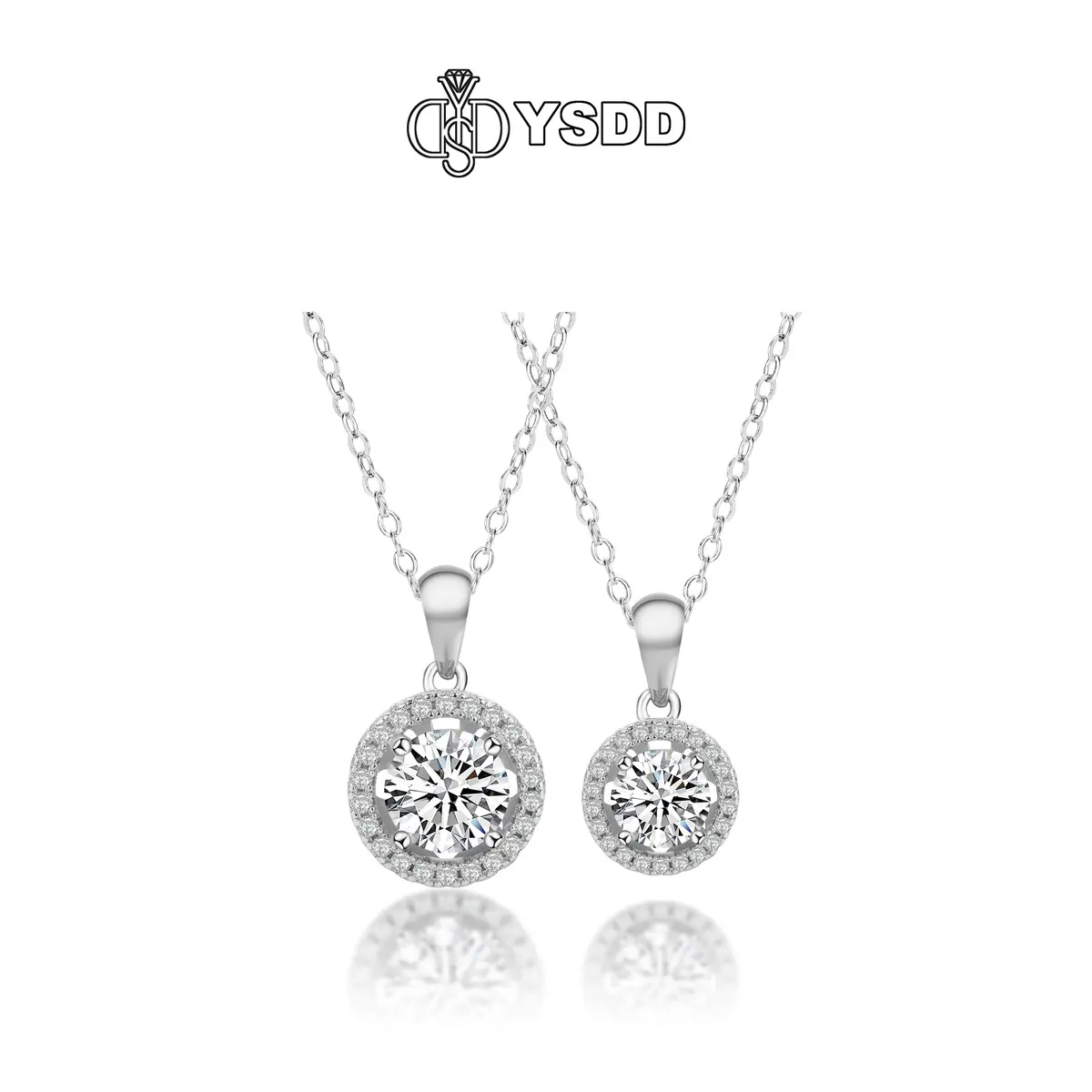【#143 YSDD】925 Sterling Silver Moissanite Necklace&Earring Buds