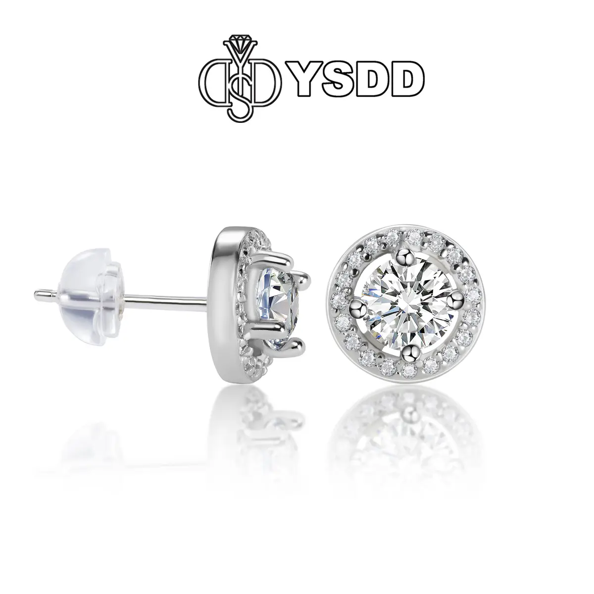 【#143 YSDD】925 Sterling Silver Moissanite Necklace&Earring Buds
