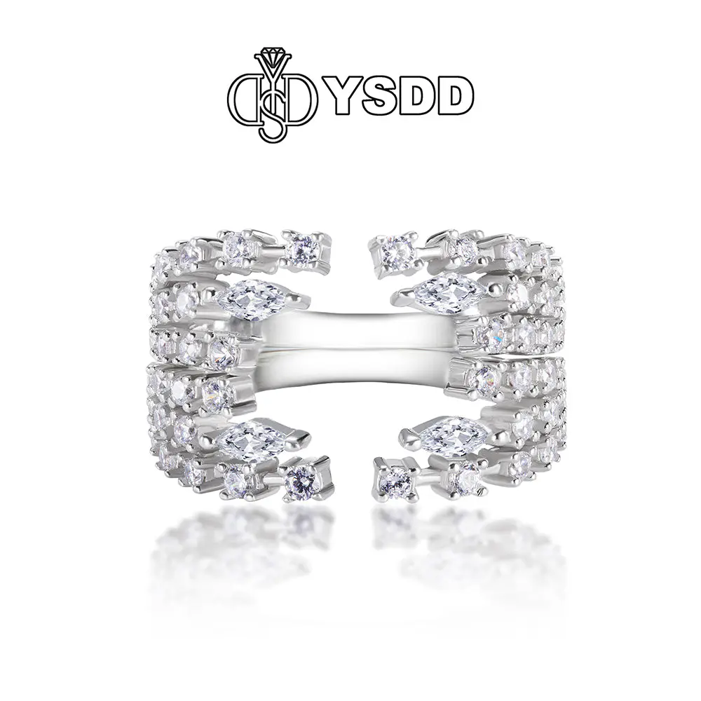 【#84 YSDD】925 Sterling Silver Zirconia Stackle Bands