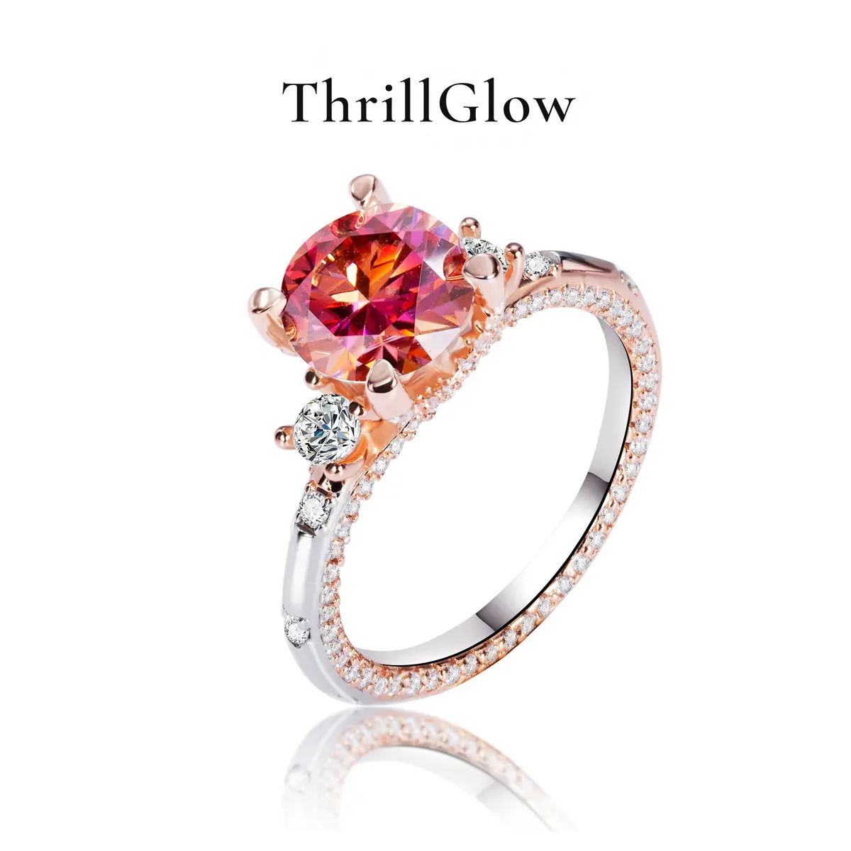 【#1 ThrillGlow】925 Sterling Silver Moissanite Rings