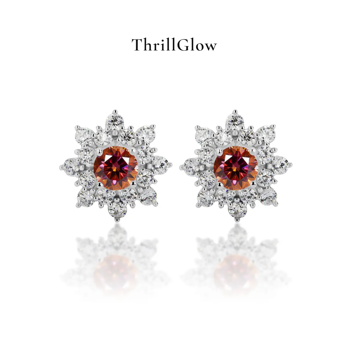 【#109 ThrillGlow】925 Sterling Silver Purple Moissanite Earrings