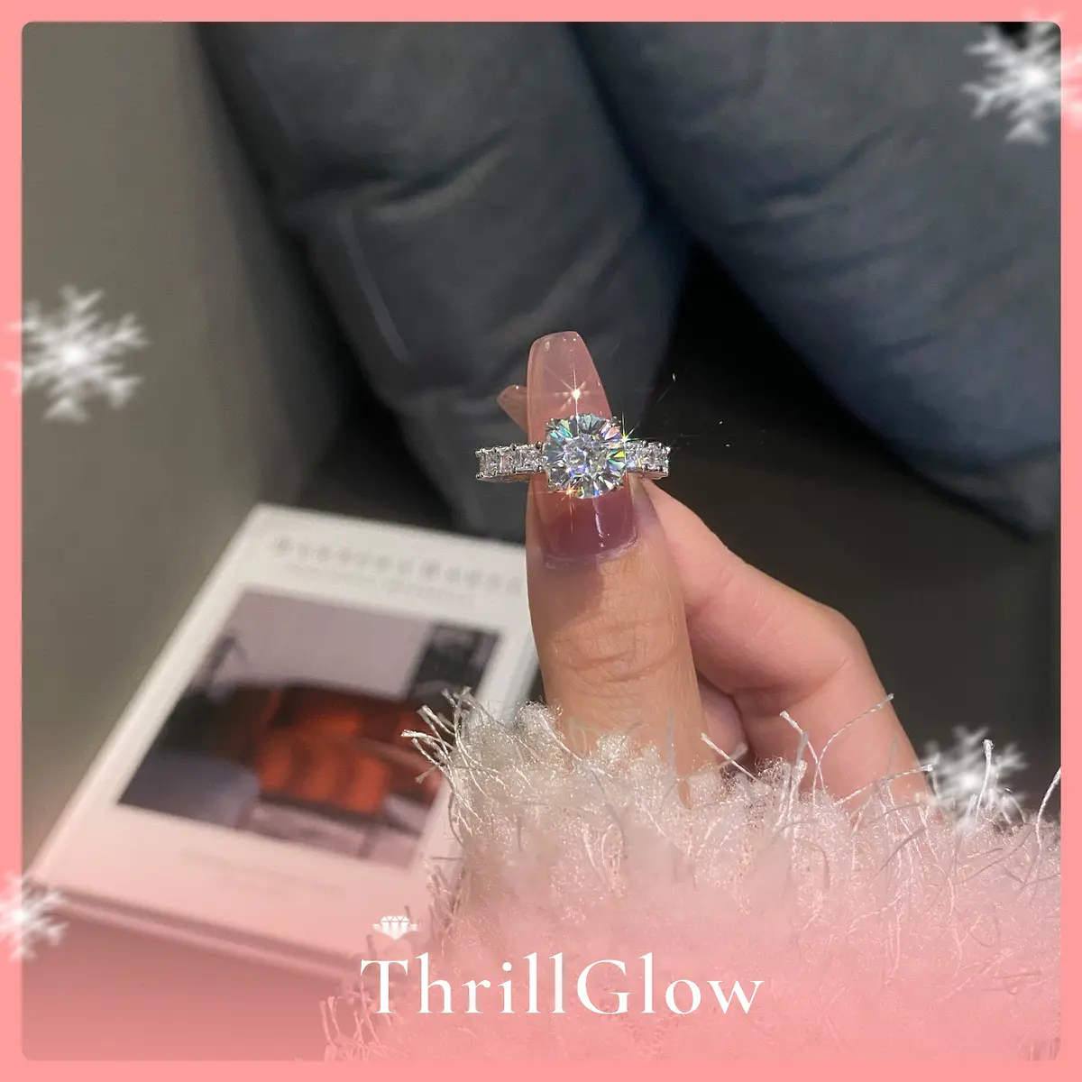【#125 ThrillGlow】3CT 925 Sterling Silver Moissanite Rings