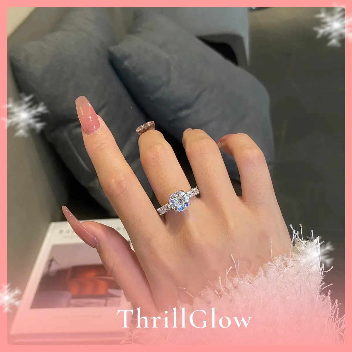 【#125 ThrillGlow】3CT 925 Sterling Silver Moissanite Rings