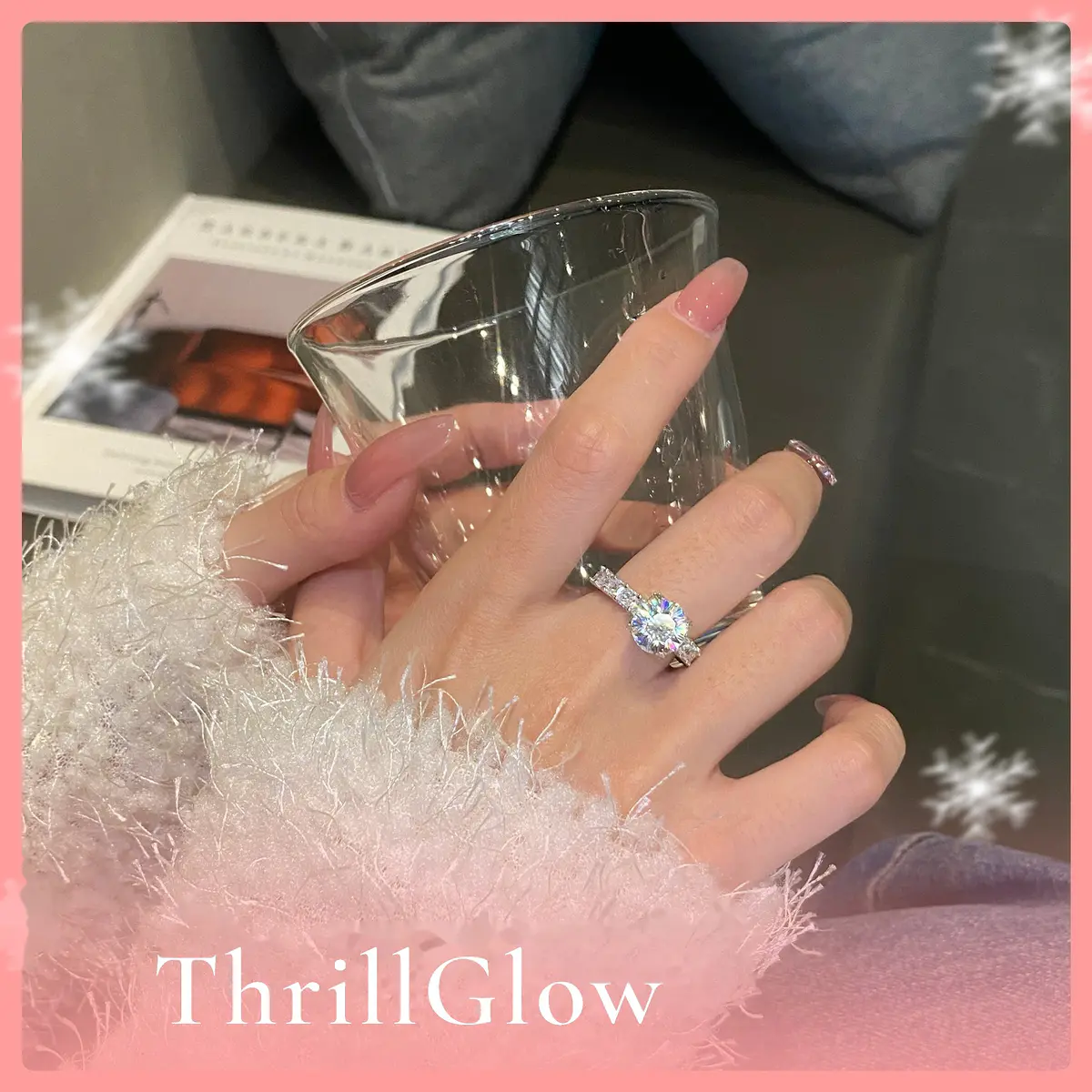 【#125 ThrillGlow】3CT 925 Sterling Silver Moissanite Rings
