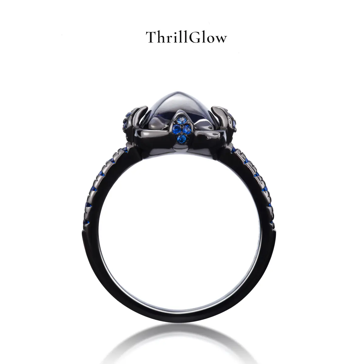 【#137 ThrillGlow】925 Sterling Silver Lab Grown Sapphire Rings