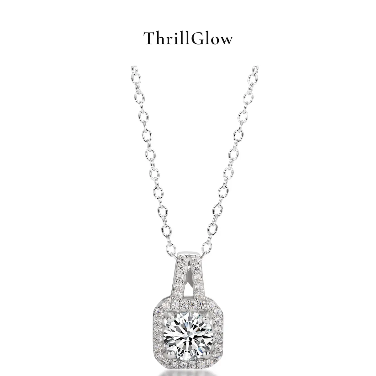 【#140 ThrillGlow】925 Sterling Silver Moissanite Necklace&Earring Buds