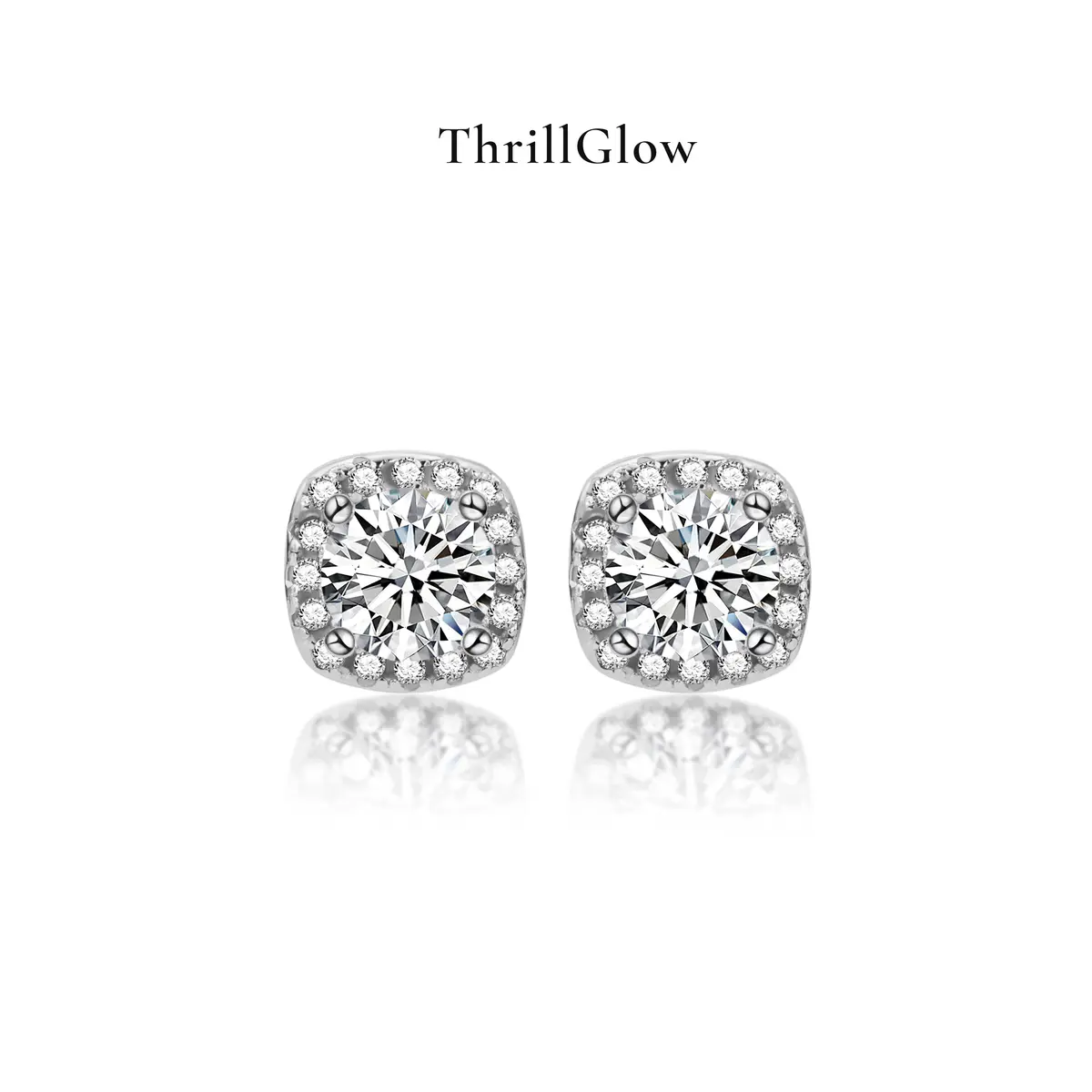 【#140 ThrillGlow】925 Sterling Silver Moissanite Necklace&Earring Buds