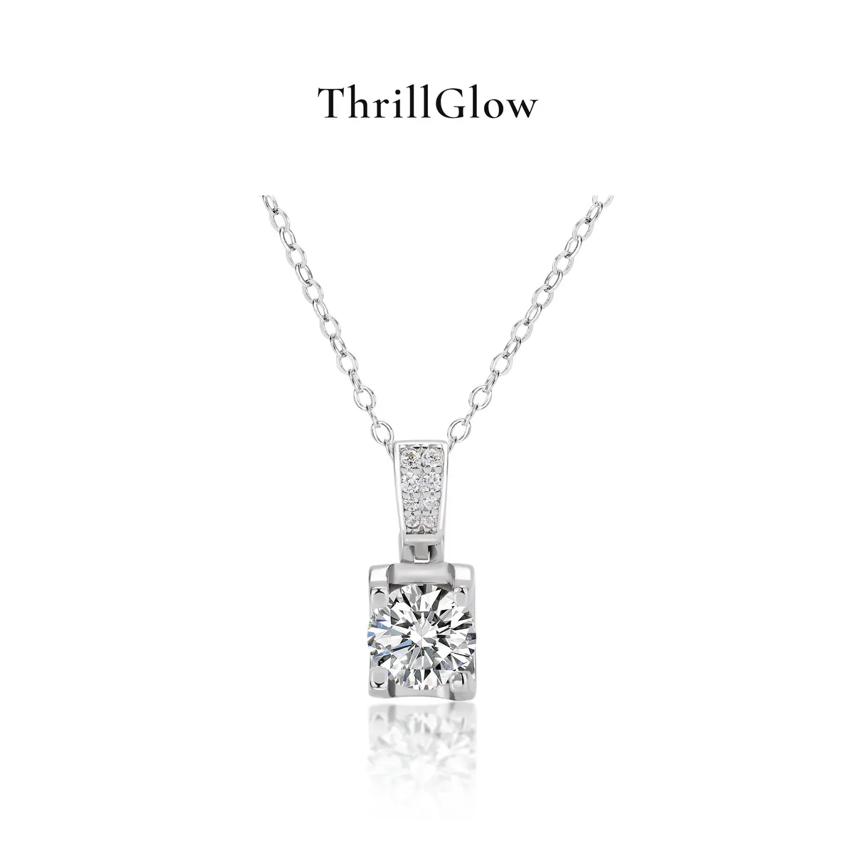 【#142 ThrillGlow】925 Sterling Silver Moissanite Necklace&Earring Buds