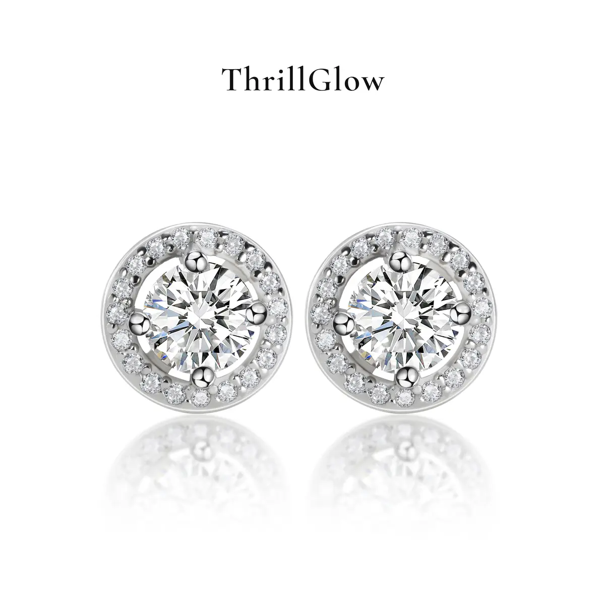 【#143 ThrillGlow】925 Sterling Silver Moissanite Necklace&Earring Buds