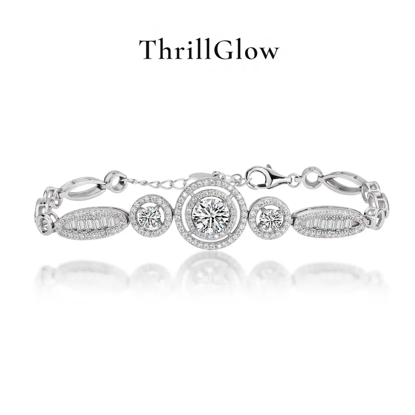 【#157 VIPStreamers】1.6CT 925 Sterling Silver Moissanite Bracelet