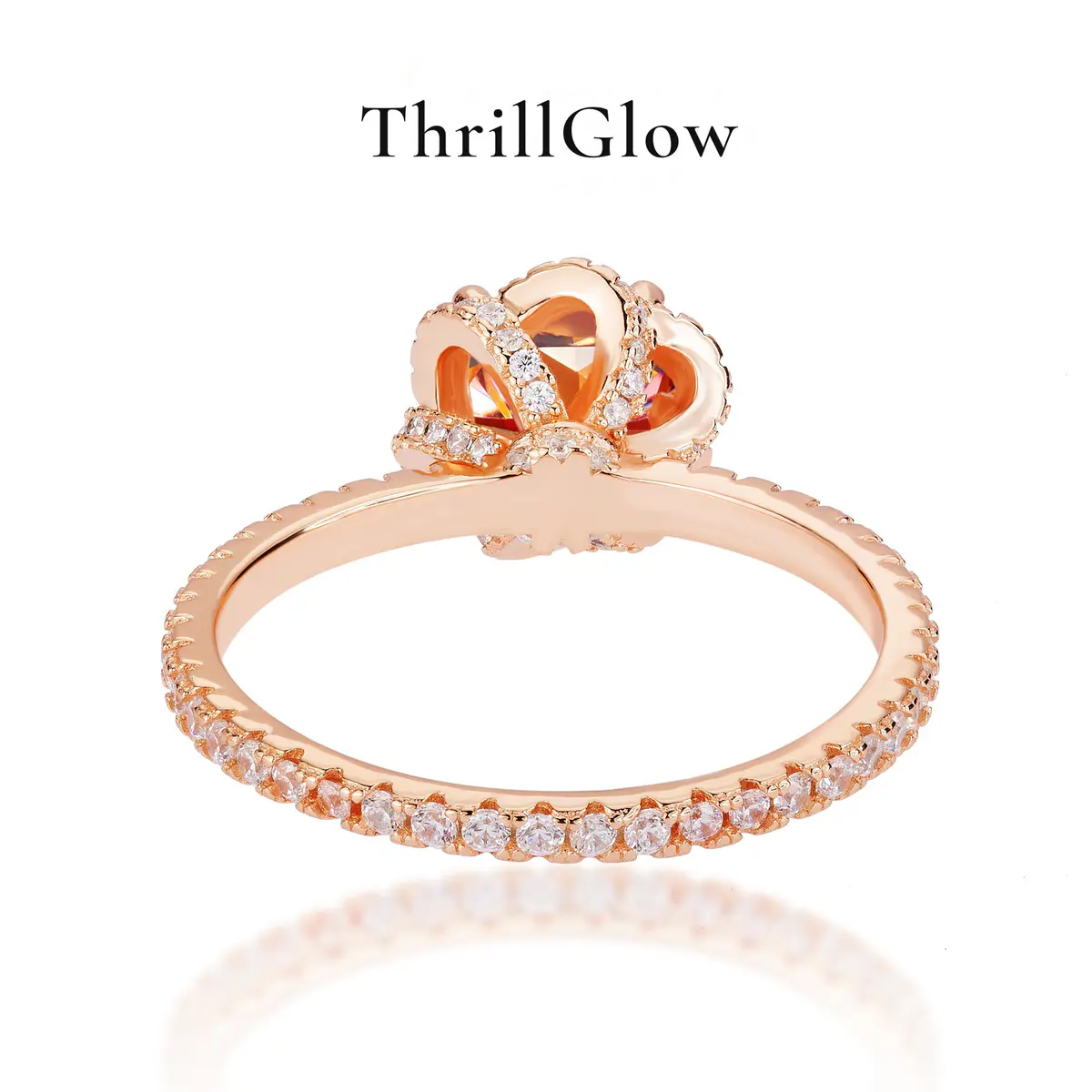 【#158 ThrillGlow】Sunset Moissanite 925 Sterling Silver Rings