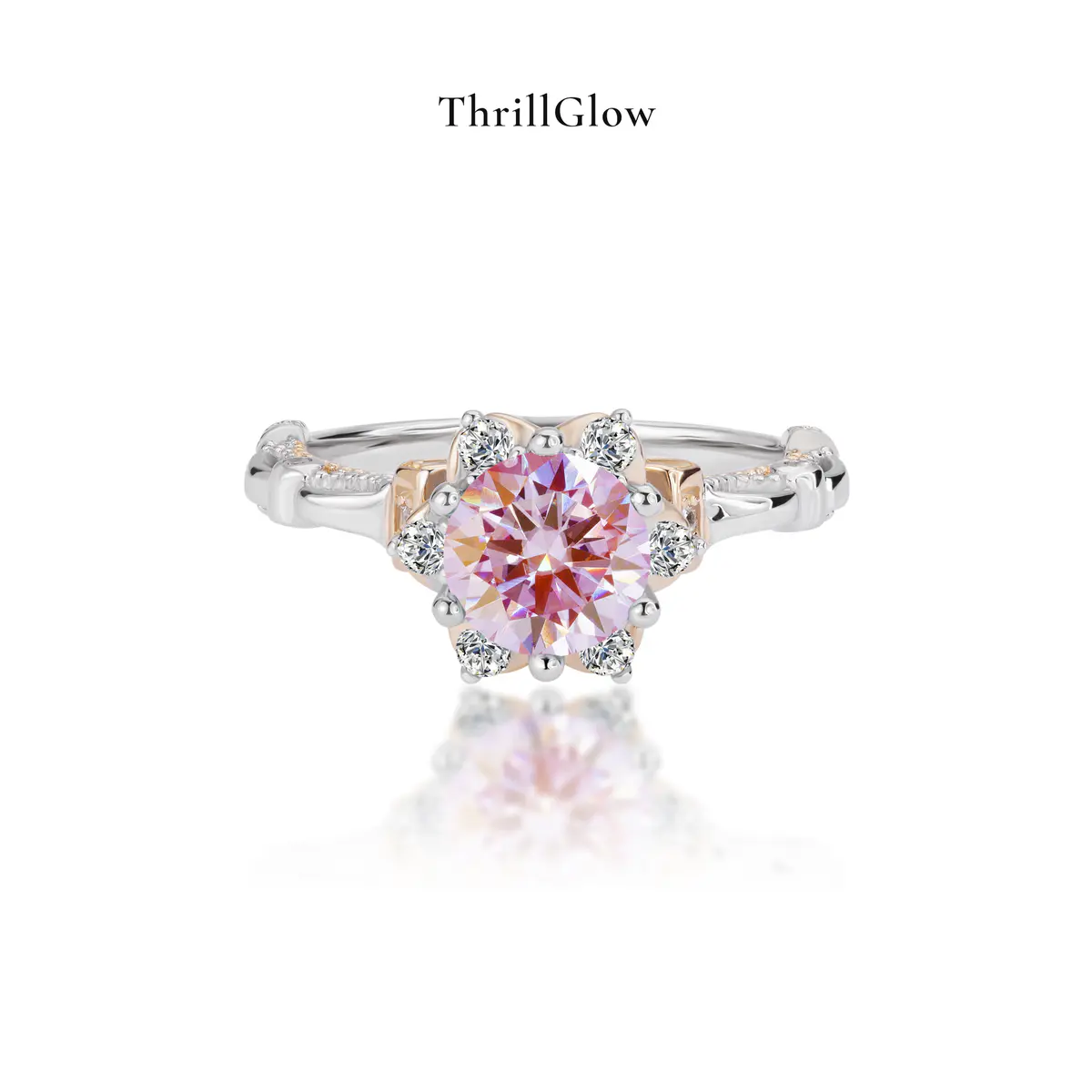 【#161 ThrillGlow】925 Sterling Silver Moissanite Rings