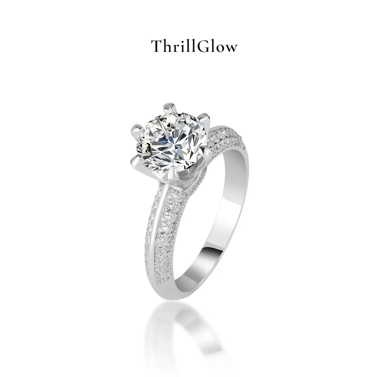 【#175 ThrillGlow】925 Sterling Silver Moissanite Rings