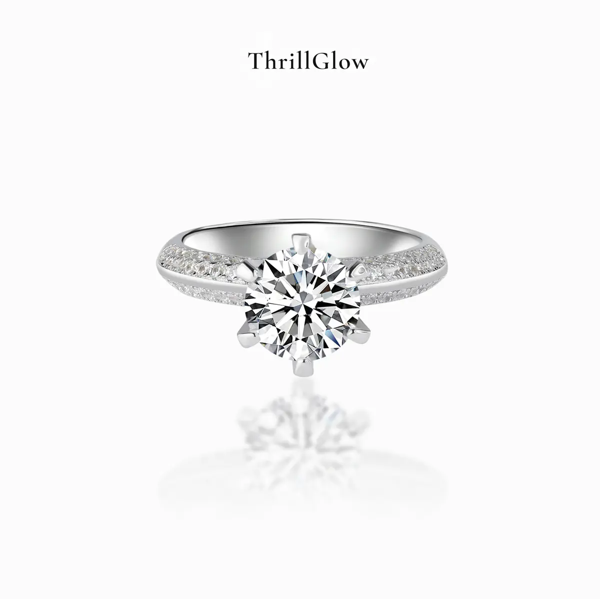 【#175 ThrillGlow】925 Sterling Silver Moissanite Rings