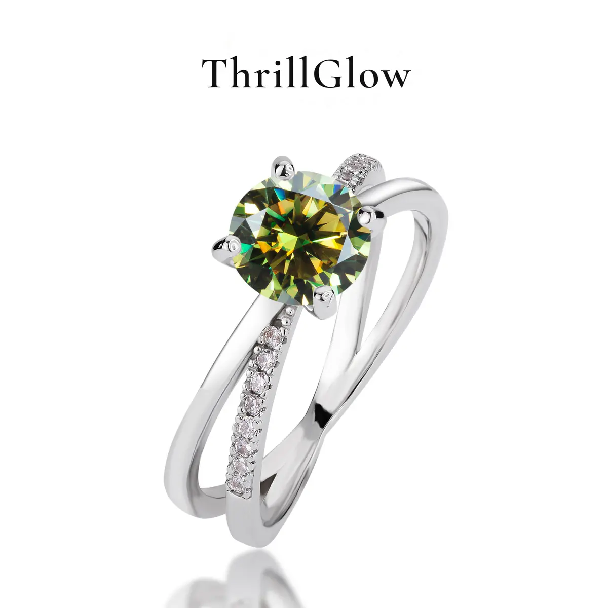 【#179 ThrillGlow】925 Sterling Silver Moissanite Rings