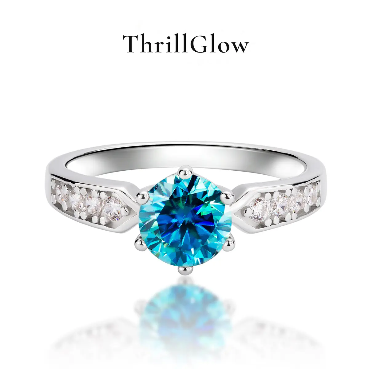 【#180 ThrillGlow】925 Sterling Silver Moissanite Rings