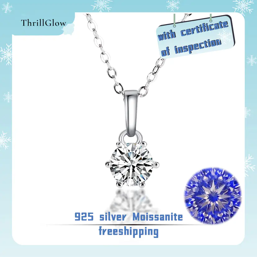 【#19 ThrillGlow】925 Sterling Silver Moissanite Necklace
