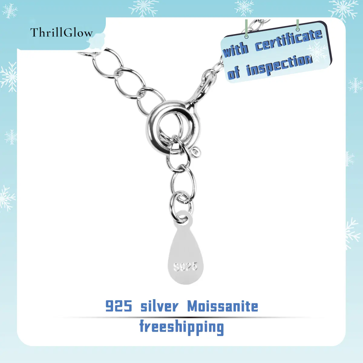 【#19 ThrillGlow】925 Sterling Silver Moissanite Necklace