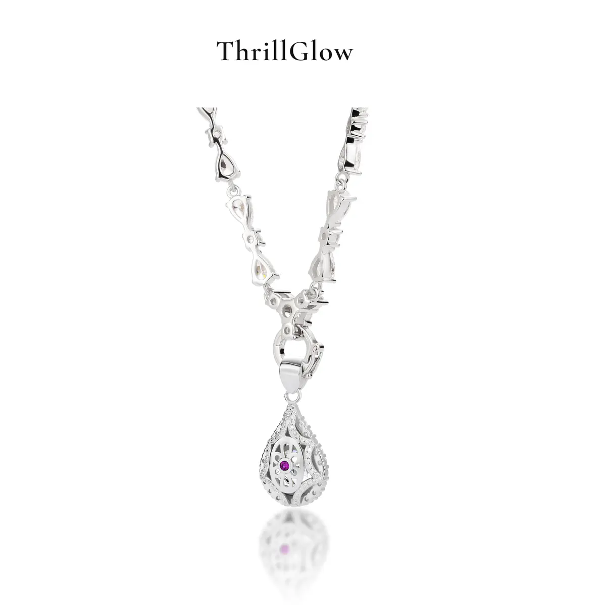 【#160 ThrillGlow】925 Sterling Silver Moissanite Necklace