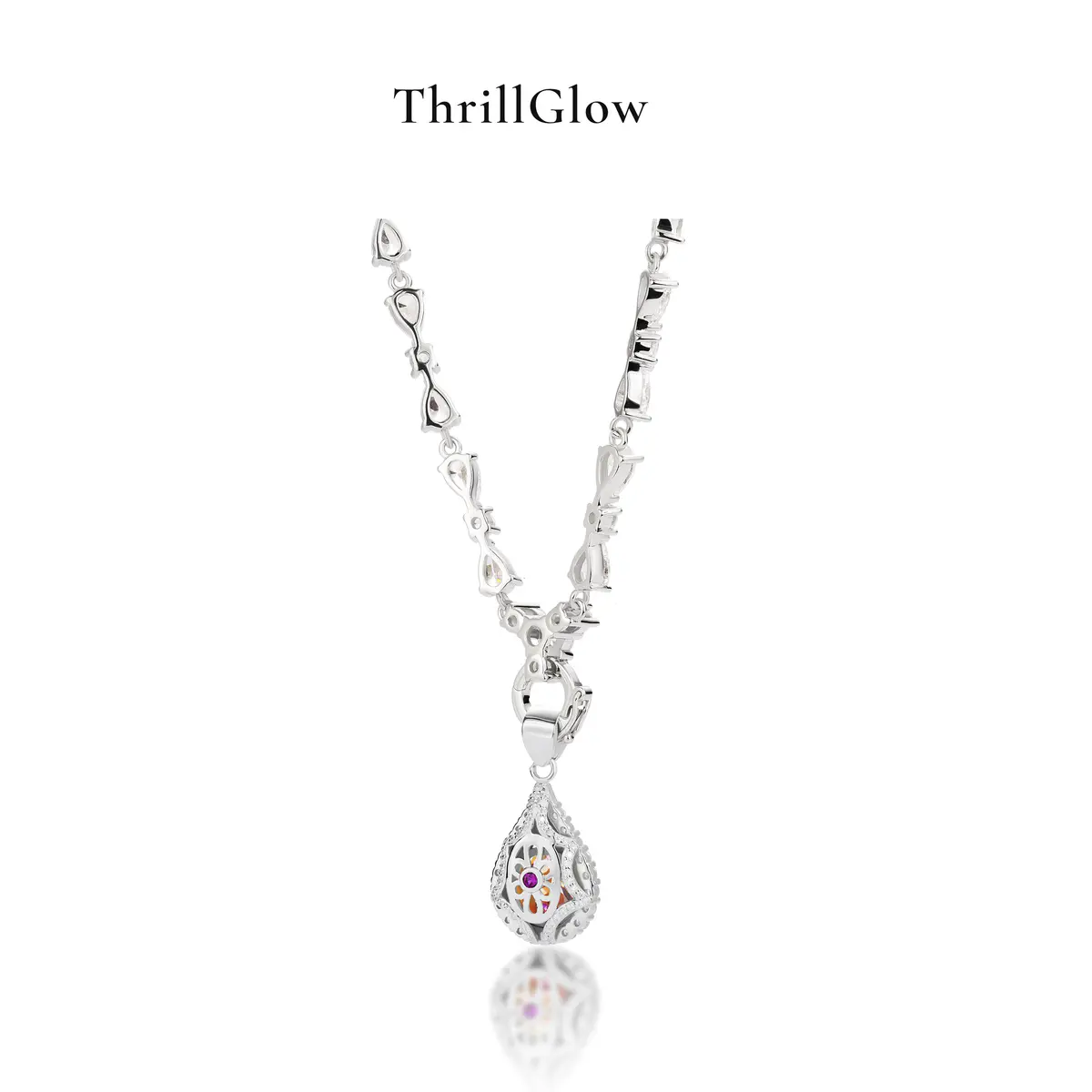 【#160 ThrillGlow】925 Sterling Silver Moissanite Necklace