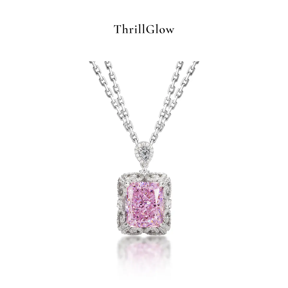 【#160 ThrillGlow】925 Sterling Silver Moissanite Necklace