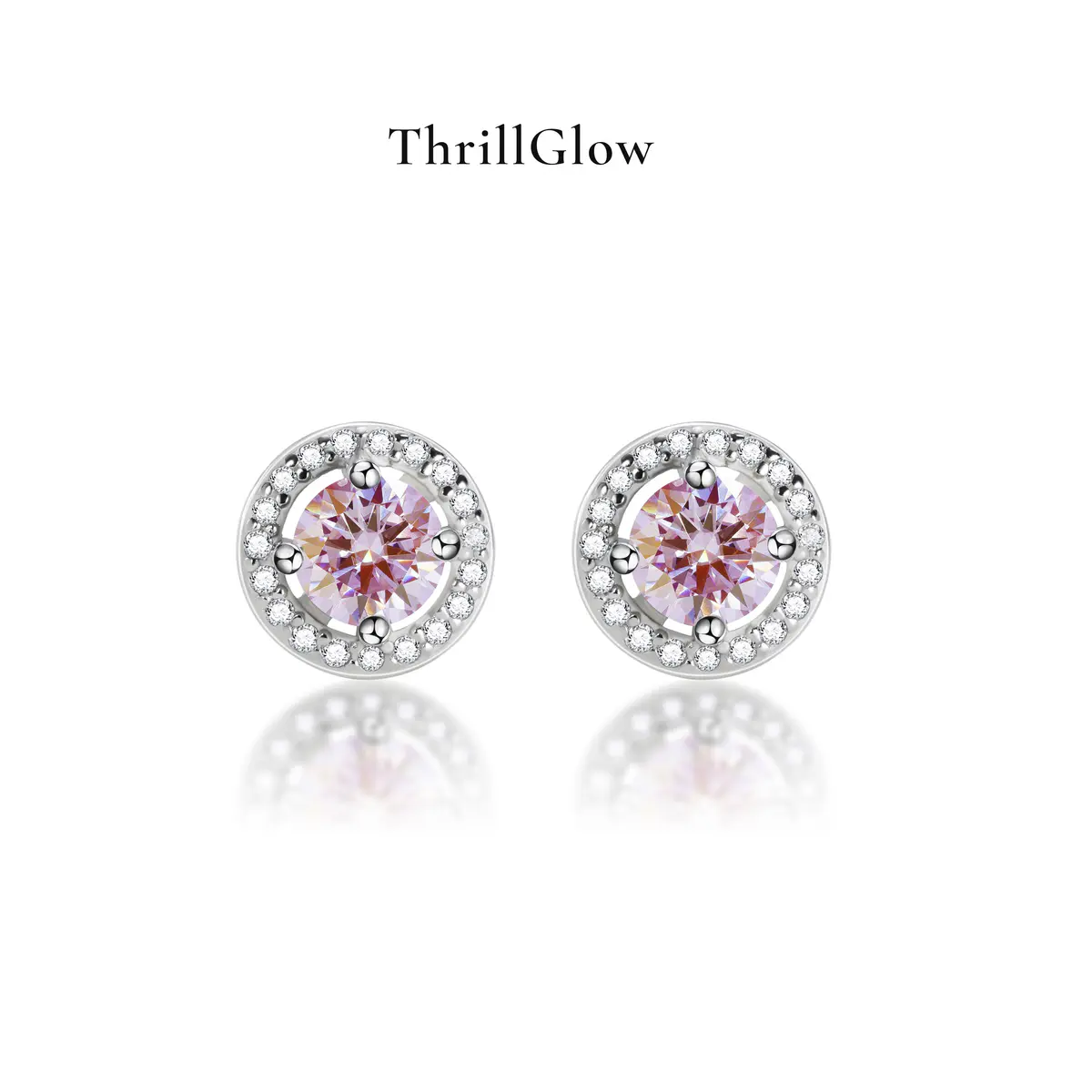 【#215 ThrillGlow】925 Sterling Silver Moissanite Necklace&Earring Buds