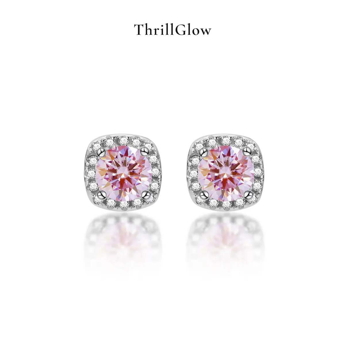 【#120 ThrillGlow】925 Sterling Silver Moissanite Necklace&Earring Buds