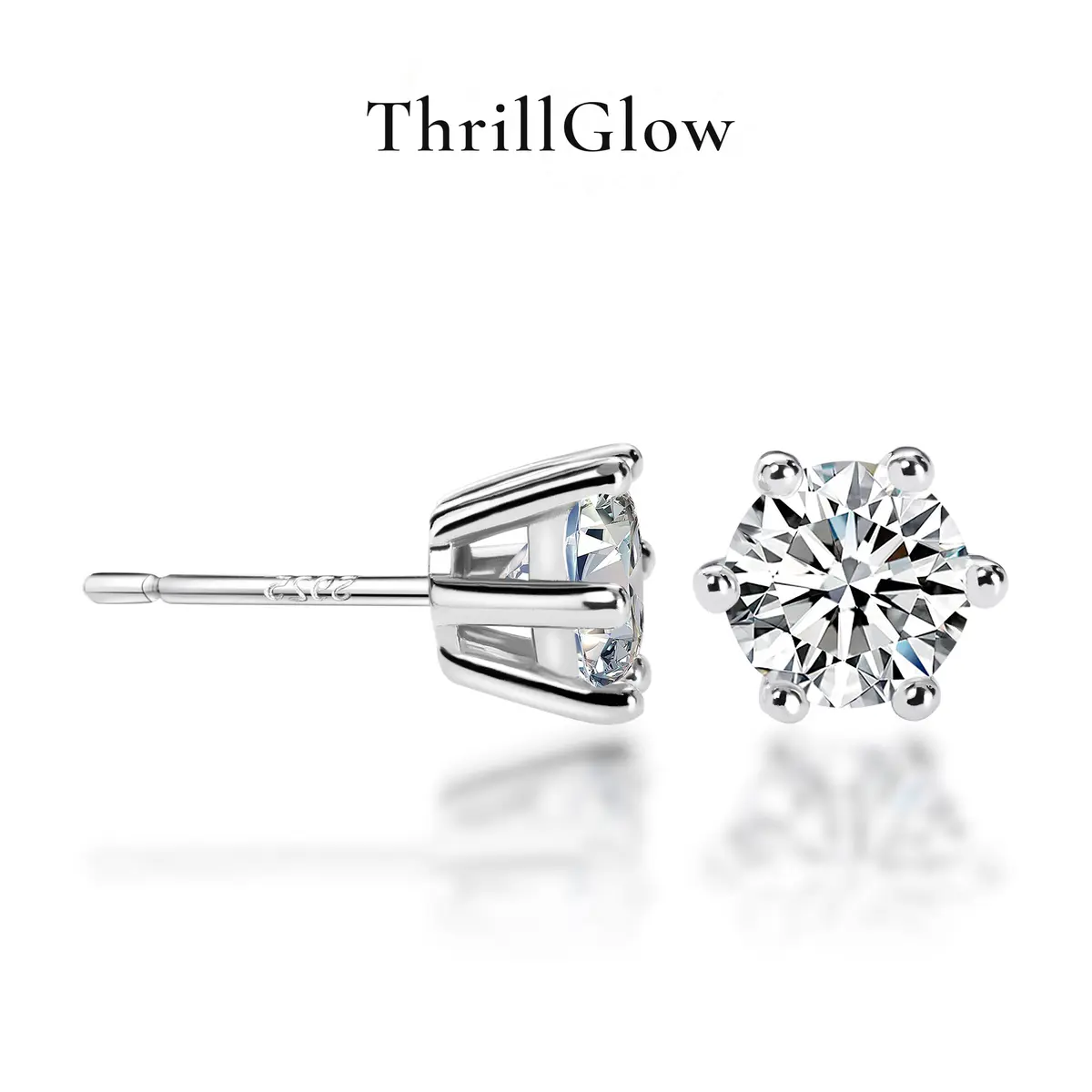 【#23 VIPStreamers】925 Sterling Silver Moissanite Earrings