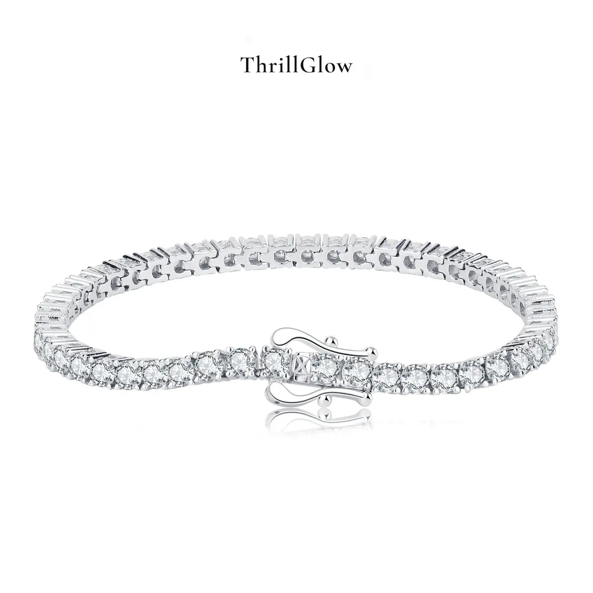 【#207 ThrillGlow】925 Sterling Silver Moissanite Bracelet