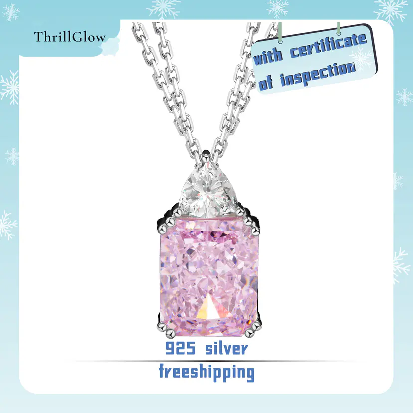 【#7 ThrillGlow】925 Sterling Silver Zircon Necklace