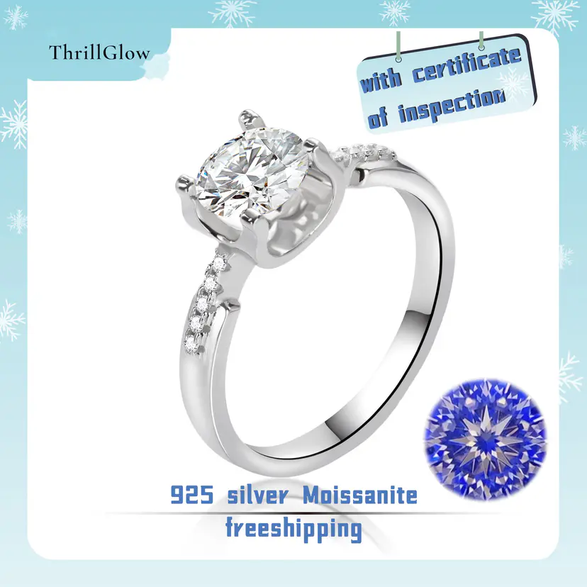 【#9 ThrillGlow】925 Sterling Silver Moissanite Rings