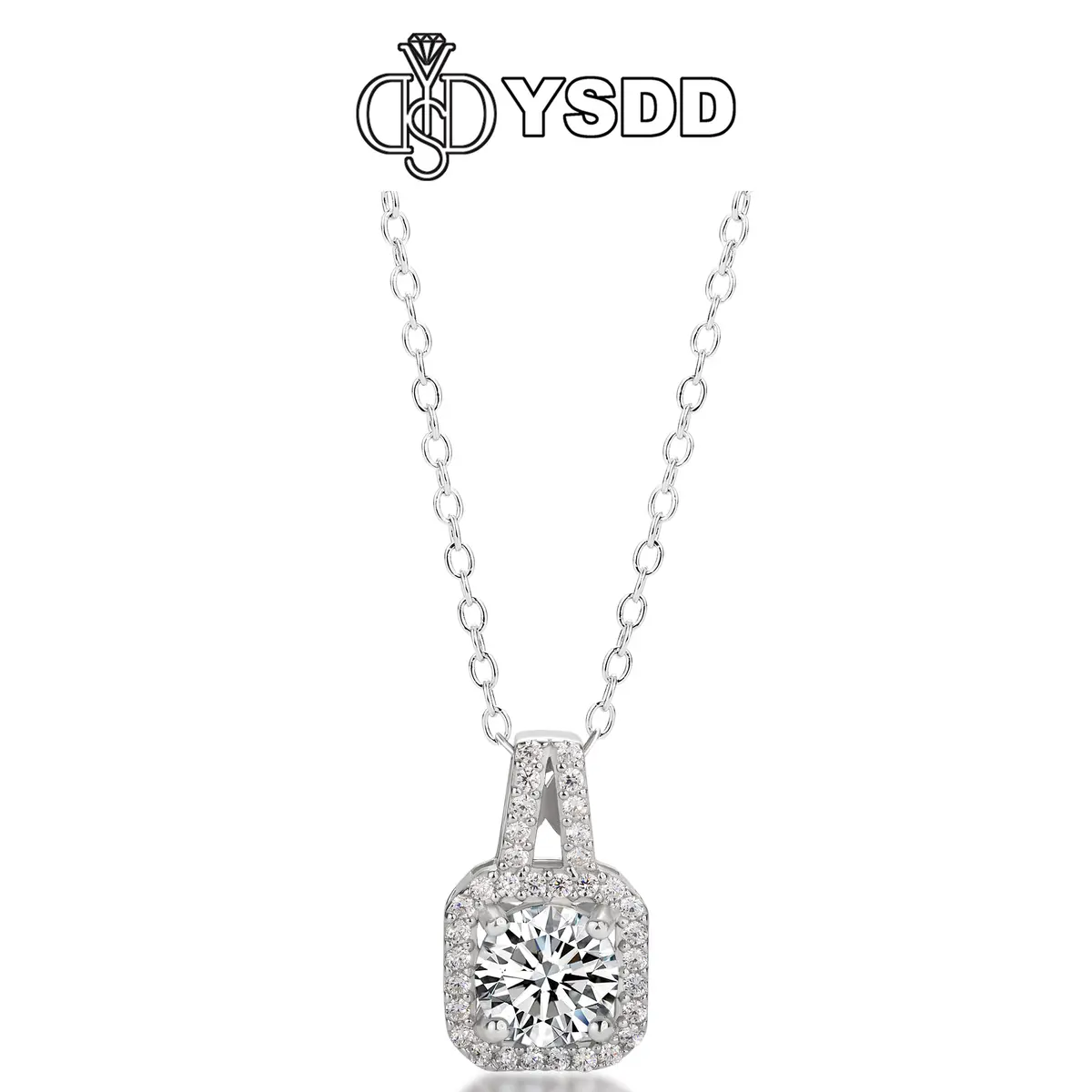 【#140 YSDD】925 Sterling Silver Moissanite Necklace&Earring Buds