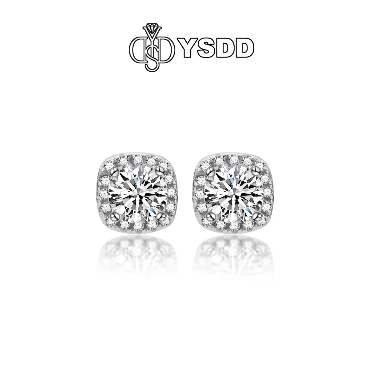 【#140 YSDD】925 Sterling Silver Moissanite Necklace&Earring Buds