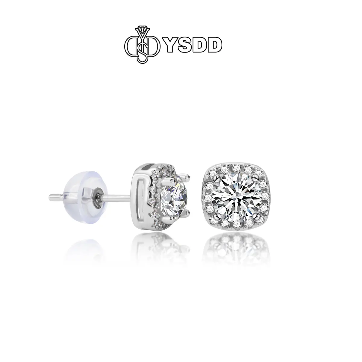 【#140 YSDD】925 Sterling Silver Moissanite Necklace&Earring Buds