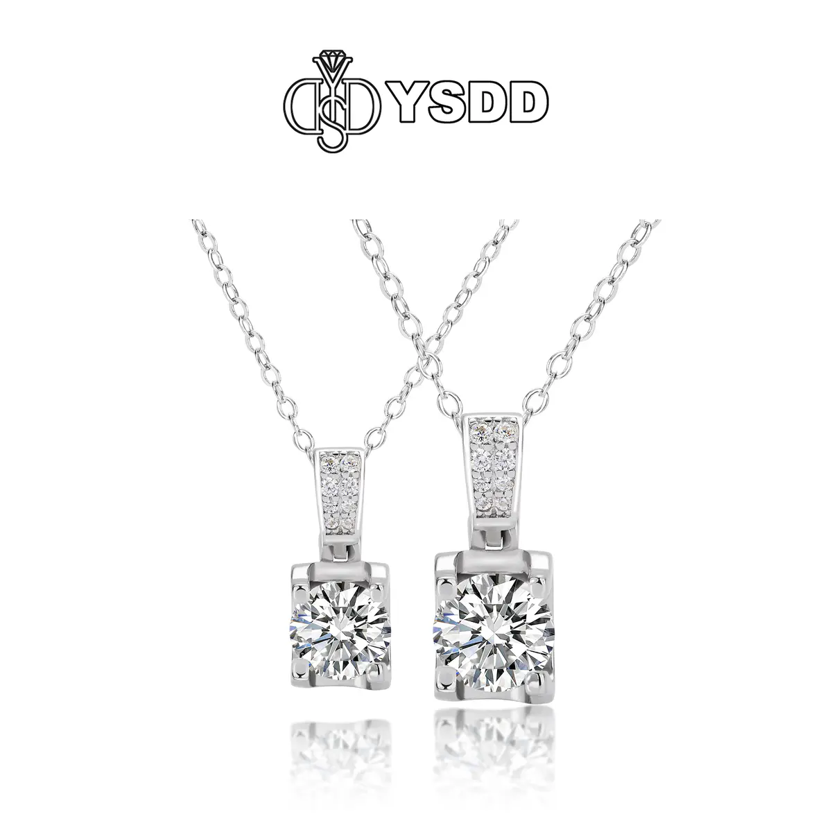 【#142 YSDD】925 Sterling Silver Moissanite Necklace&Earring Buds