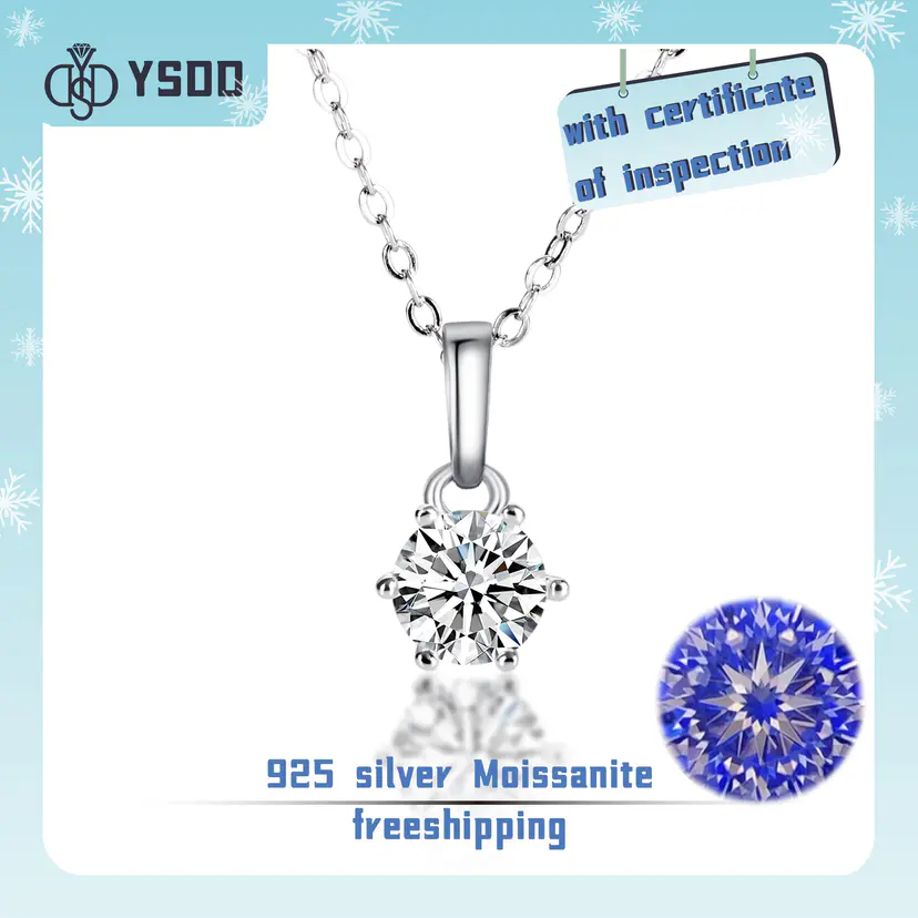 【#19 BeHost】925 Sterling Silver Moissanite Necklace