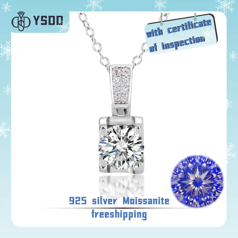 【#22 BeHost】925 Sterling Silver Moissanite Necklace